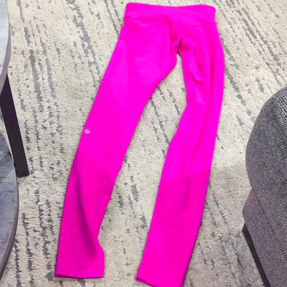 Lululemon Wunder Under Pant *Reversible Raspberry Glo Light/ Raspberry Glo Light - Picture 5 of 11
